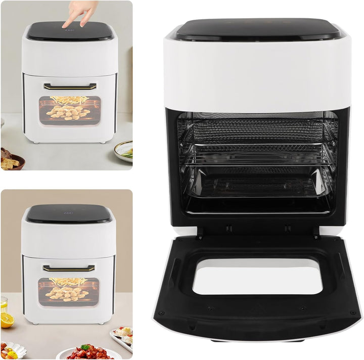 15L Minibackofen Heissluftfritteuse, Heissluft-Backofen 1400W mit 3 Zubehör, Heissluftfritteuse mit