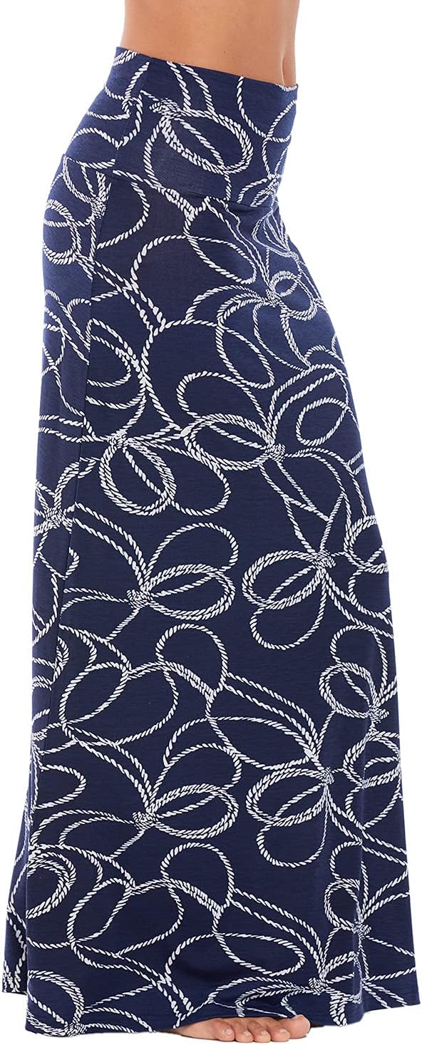 Damen Sommer Hohe Taille Boho Yoga Maxi Rock Elastisch Pull On Lang Röcke L 10, L 10