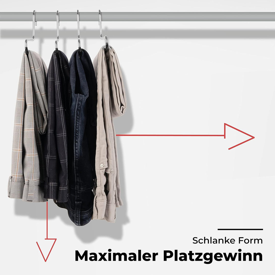 Hosenbügel Metall platzsparend &amp; rutschfest 10 Stück Kleiderbügel für Hosen aller Grössen Hosenkleid