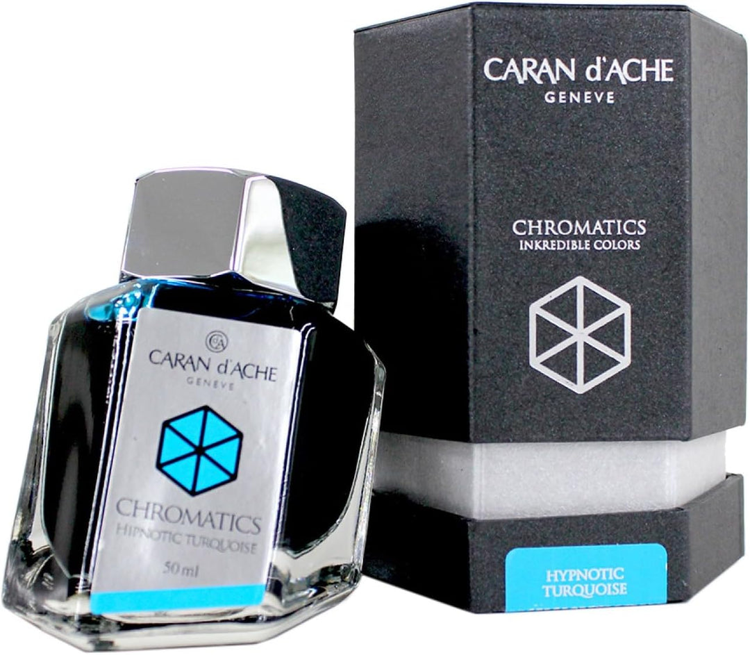Caran d'Ache Tintenglas Chromatics Hypnotic Turquoise 50 ml, Hypnotic Turquoise