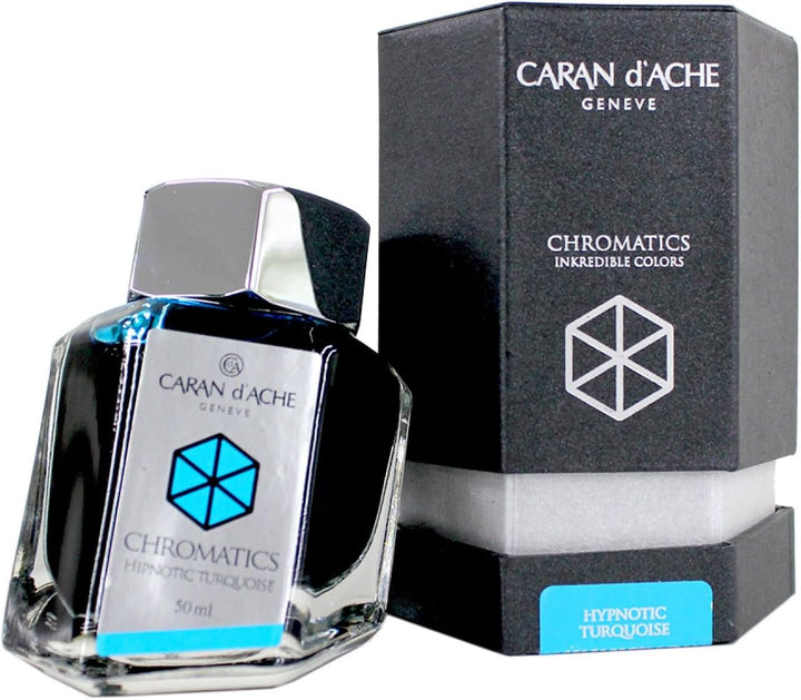 Caran d'Ache Tintenglas Chromatics Hypnotic Turquoise 50 ml, Hypnotic Turquoise