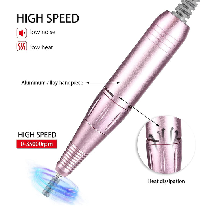 Handstück für Nagelfräser, Nagelbohrer Griff Nail Art Bohrer Handstück Nagelpoliermaschine Elektrisc