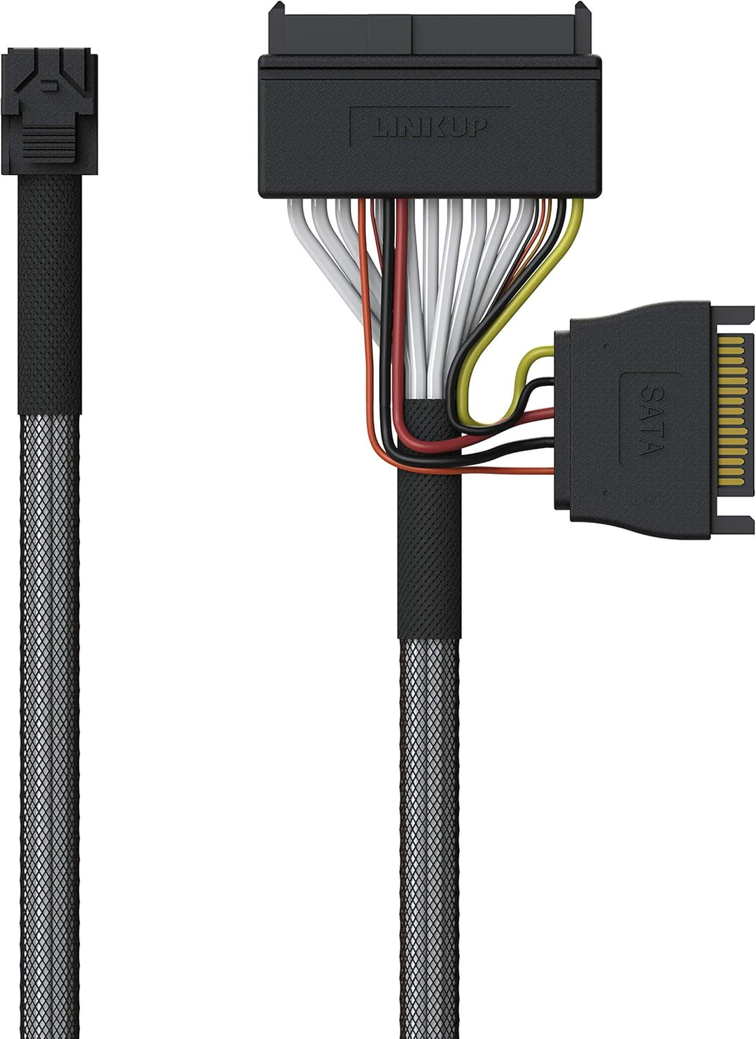 LINKUP - Internal 16G U.2 Cable (85Ω 85ohm PCIe Gen 4 Mini SAS HD to U.2/SFF-8643 to SFF-8639 Cable)