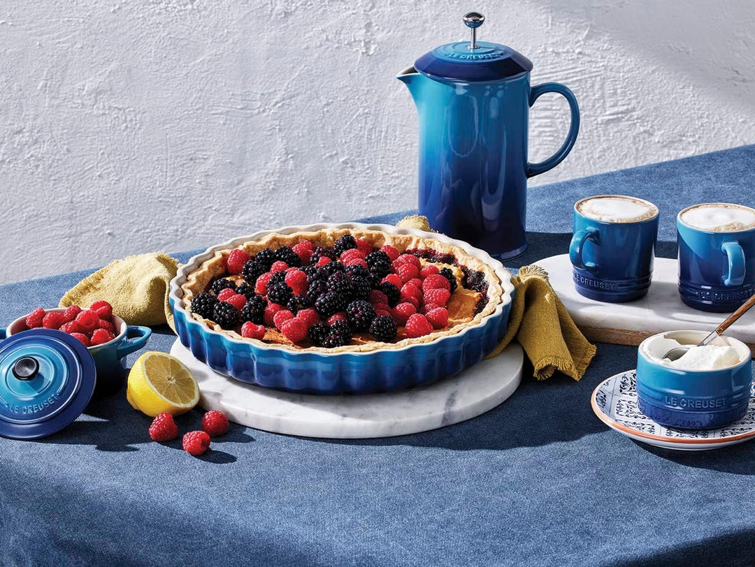 Le Creuset Tarteform aus Steinzeug, 28 cm, 2.1 Liter, Azure, 71120282200001 Azure 28 cm, Azure 28 cm