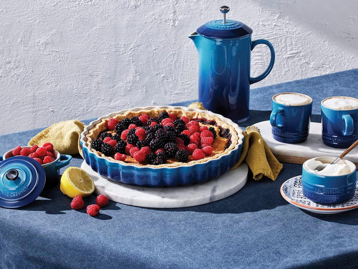 Le Creuset Tarteform aus Steinzeug, 28 cm, 2.1 Liter, Azure, 71120282200001 Azure 28 cm, Azure 28 cm
