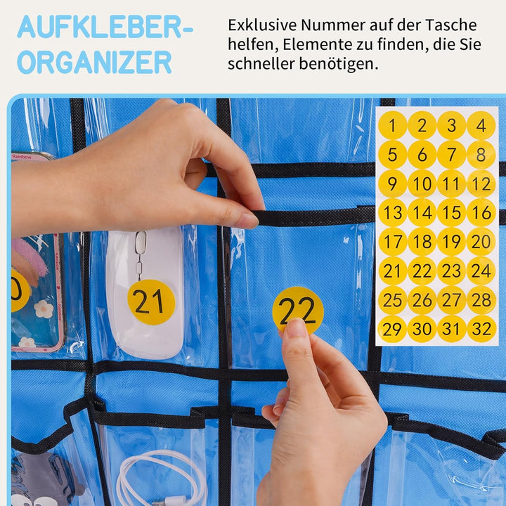 30 klare Taschen Aufbewahrungstasche Für Klassenzimmer,Handygarage Schule,Handy Aufbewahrungsbox,Han
