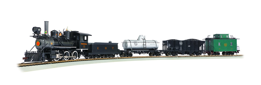 Spur On30 - Startset Güterzug Dampflok + 3 Güterwagen