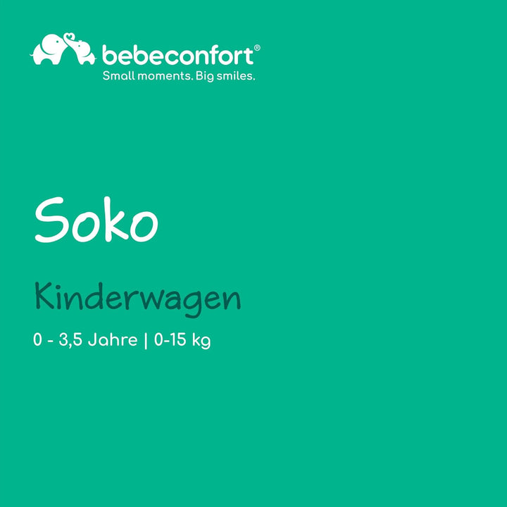 Bebeconfort Soko Superkompakter Kinderwagen, Bequem, Leichtgewicht, Einfaches und Kompaktes Falten,