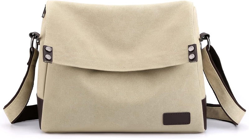 CORIOS Herren Umhängetaschen Canvas Schultertasche Laptoptasche für 13.3 Zoll Notebook Lehrertasche