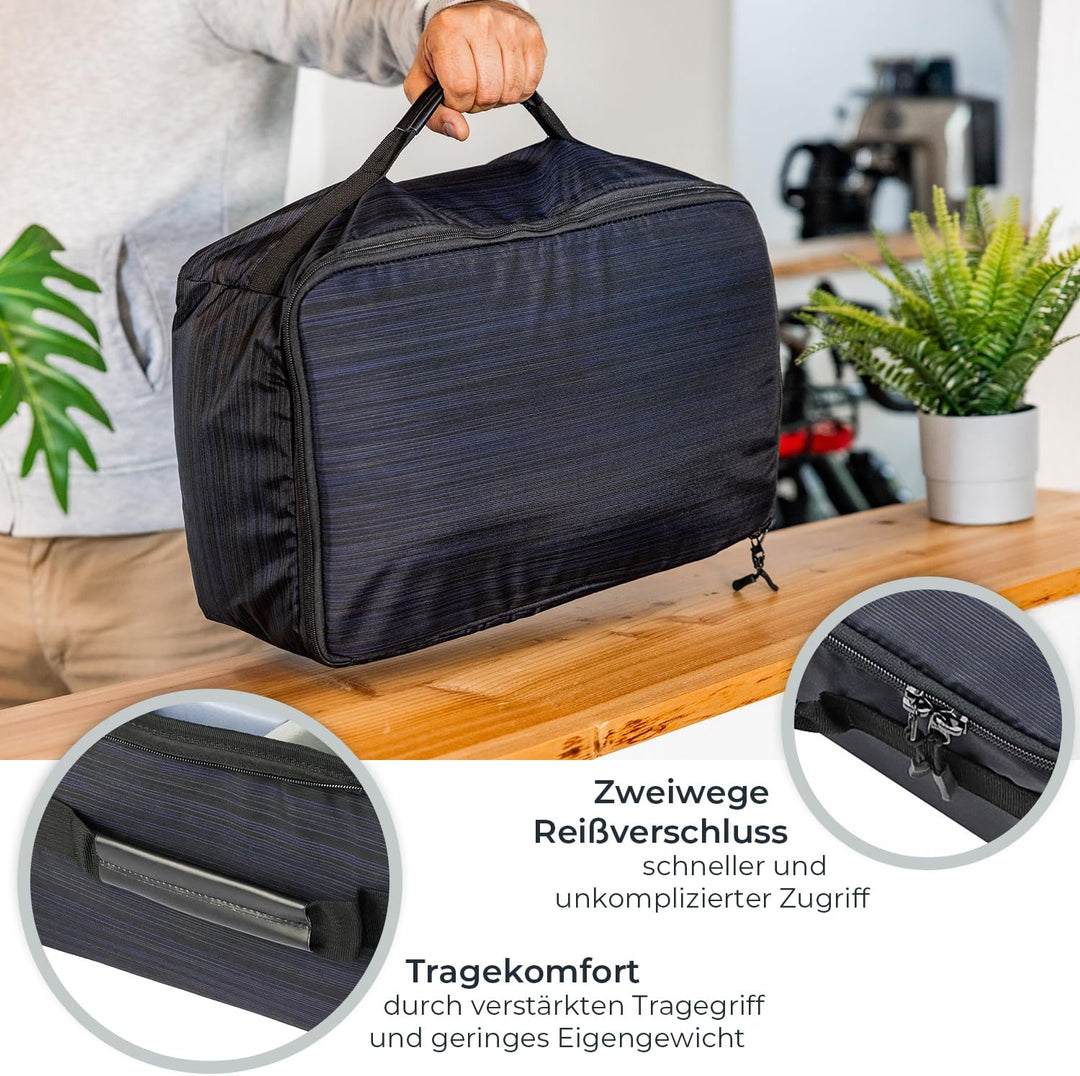 HMF 18442-02 Kameratasche, Kamerakoffer individuelle Trennwände, Spiegelreflex, 44 x 28 x 18 cm, sch