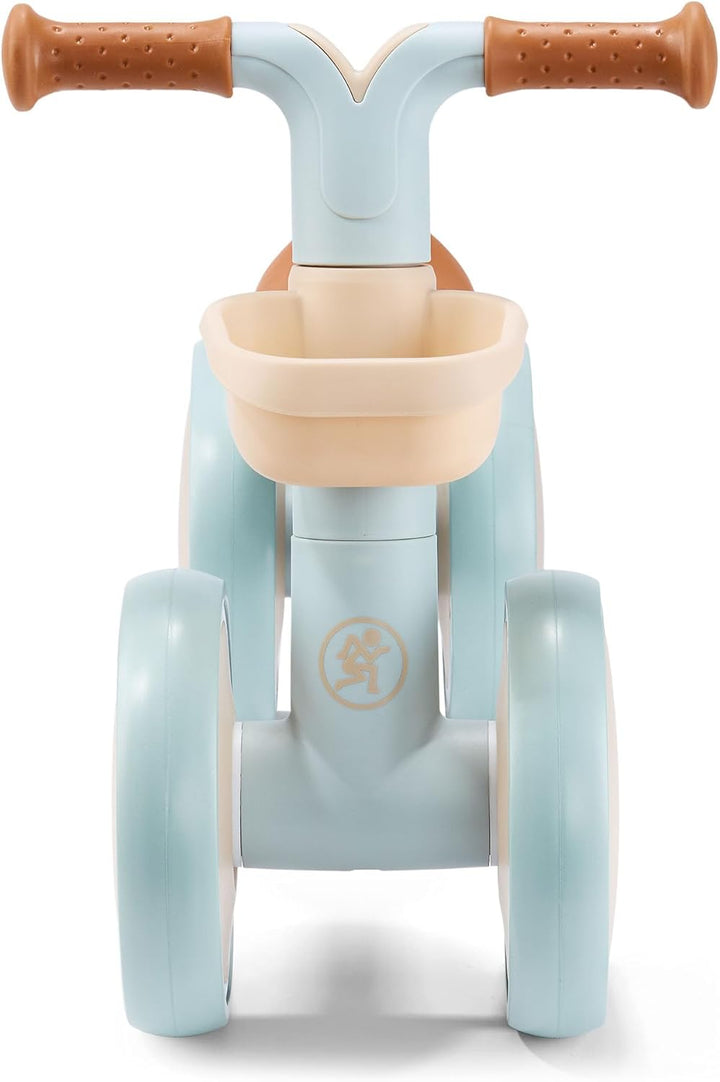 HyperMotion TOBI MINI Blaues 4-Rad Laufrad für Kinder 12–36 Monate, Leichtes Rutschfahrzeug mit Korb