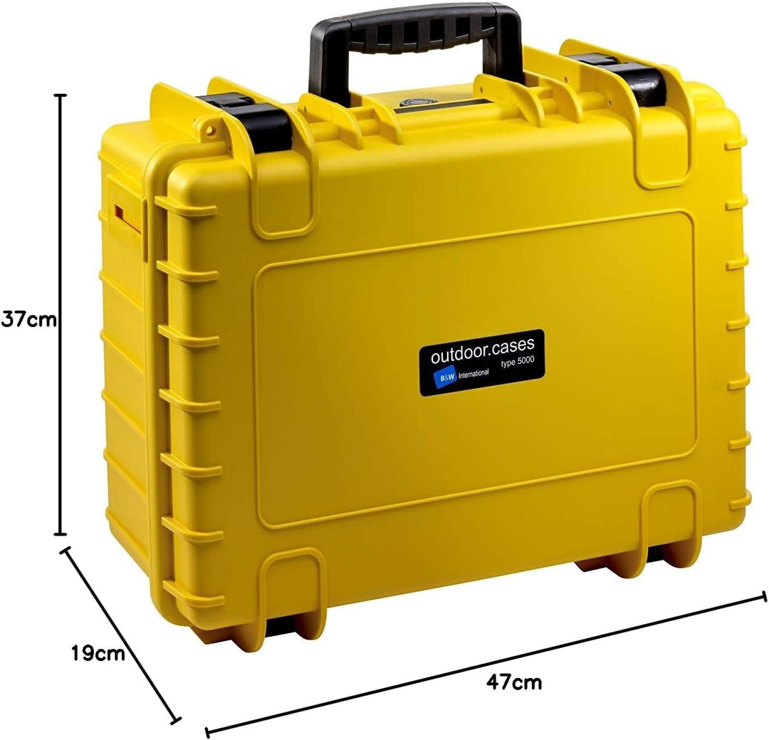 B&W International GmbH Transportkoffer Outdoor - Typ 5000 - Gelb - Wasserdicht nach IP67 Zertifizier