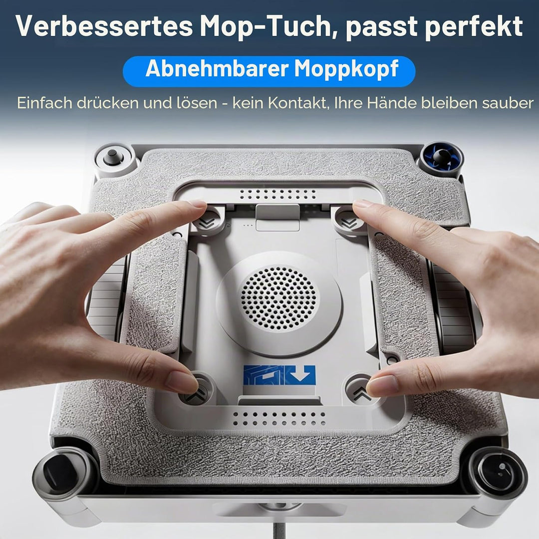 Mikrofaser-Reinigungspad mit Halterungs-Set für Ecovacs Winbot W3 Omni Fensterreinigungsroboter, Ers