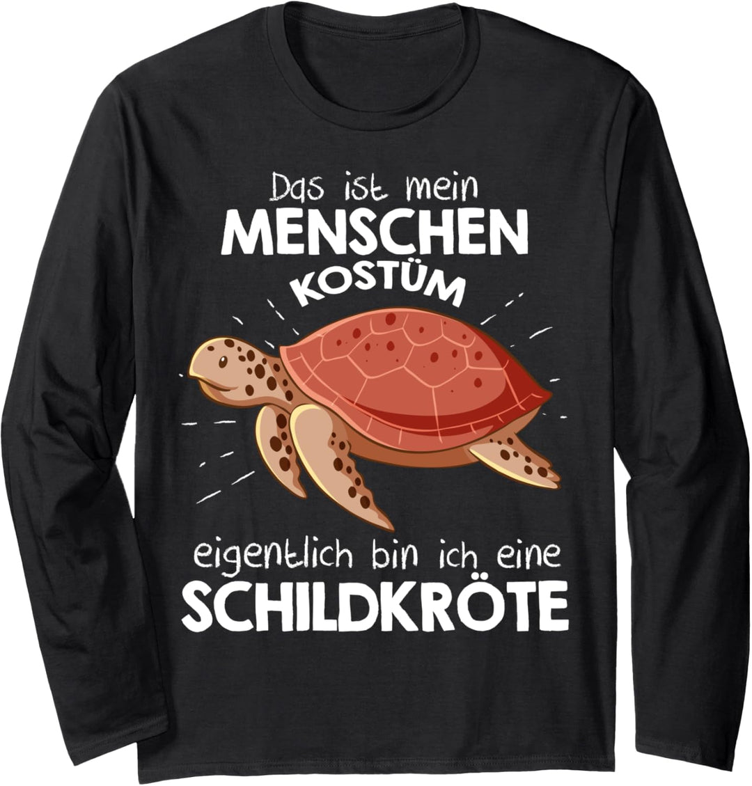 Mein Menschen Kostüm Bin ich eine Schildkröte, Halloween Langarmshirt