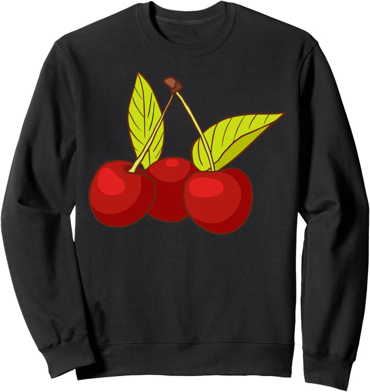 Süsskirschen Kirschen Obst Früchte Vegan Veganer Vegetarier Sweatshirt