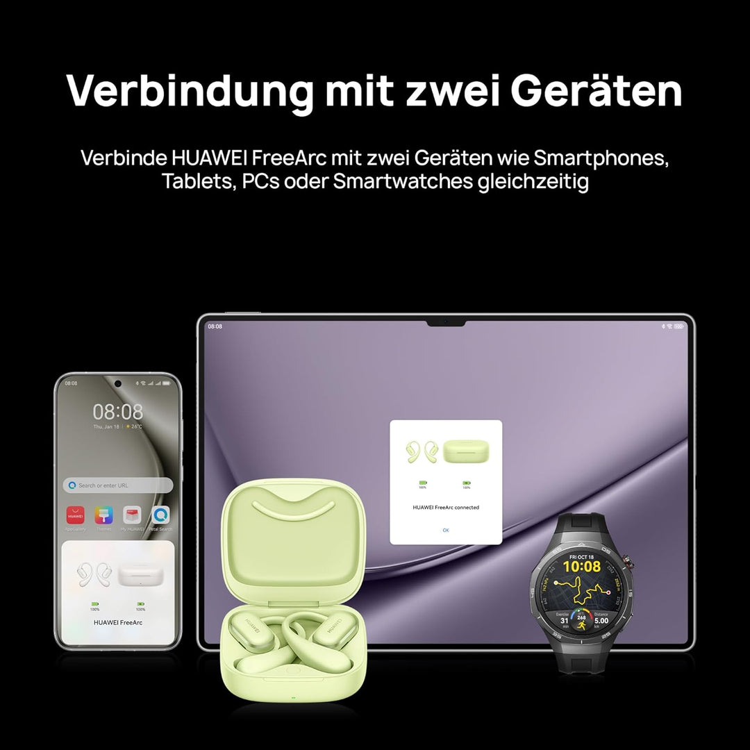 HUAWEI FreeArc Open-Ear-Kopfhörer, Bluetooth-Kopfhörer mit Sterling Sound, optimalen Halt und Komfor