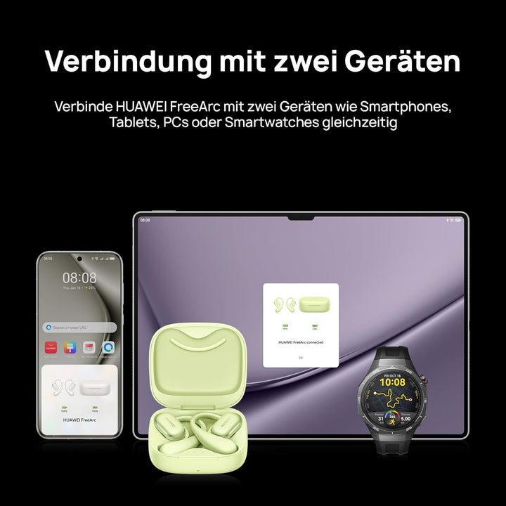 HUAWEI FreeArc Open-Ear-Kopfhörer, Bluetooth-Kopfhörer mit Sterling Sound, optimalen Halt und Komfor