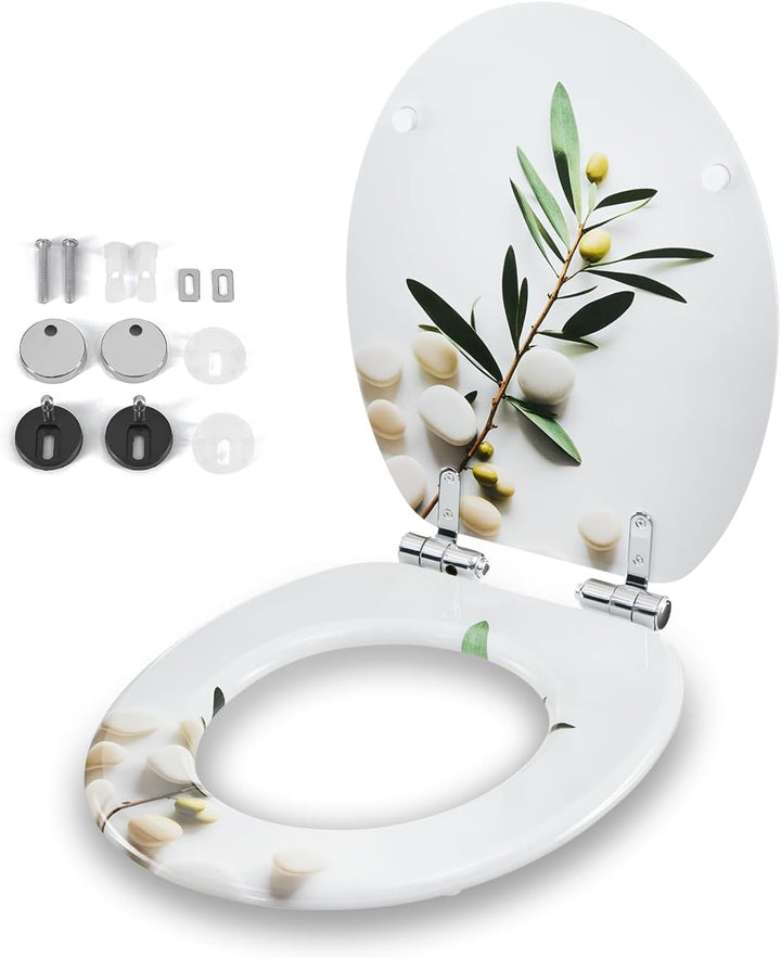 Benkstein Toilettendeckel mit Absenkautomatik Soft Grey – antibakterieller WC Sitz – Quick-Release z