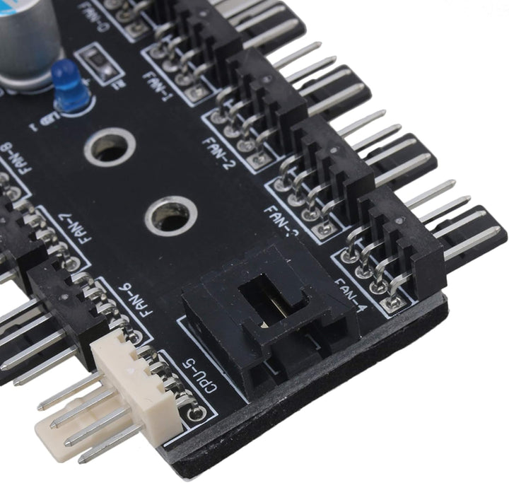 Lüftersteuerung 12 V von BQLZR Hub, SATA Eingang 10 Port mit PWM-Kabel für Motherboard 3-polig/4-pol