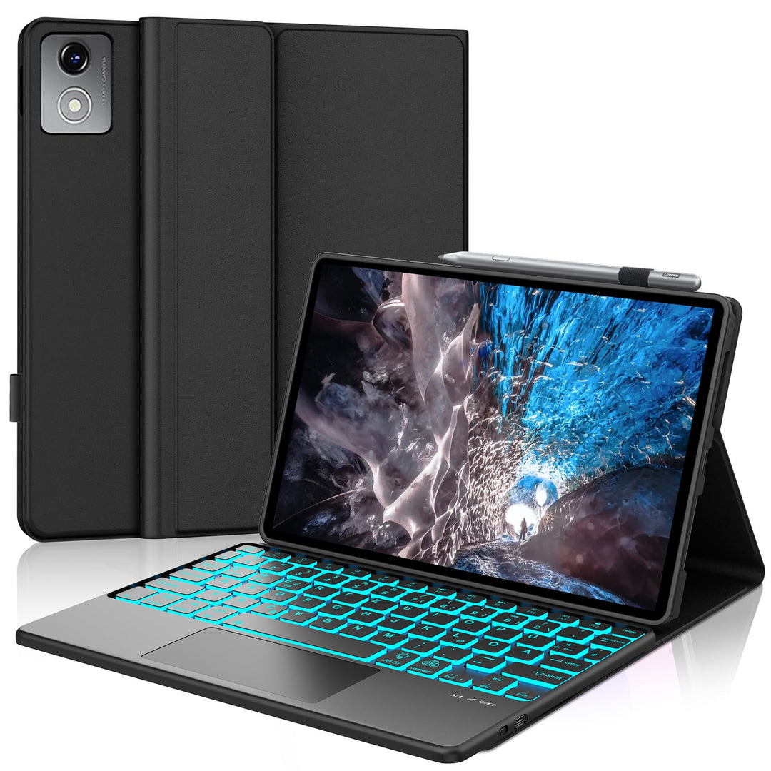 Tastatur Hülle für Lenovo Tab K11 Plus 11.45 Zoll 2024, Mit kabelloser Bluetooth-Tastatur mit Touchp