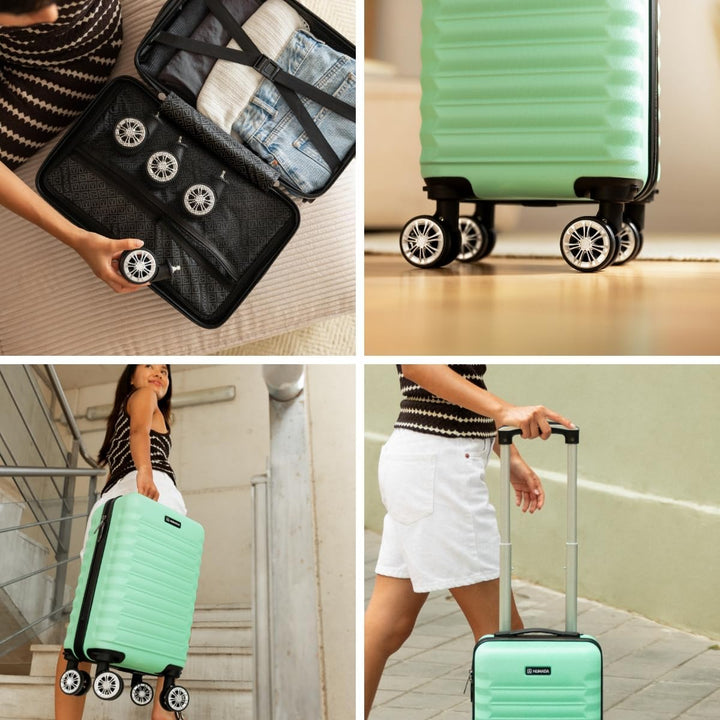 NUMADA - Reisekoffer Kabine 40 x 25 x 20 cm (20 l) Upfly Underseat 16 XXS mit abnehmbaren Rädern, Ka