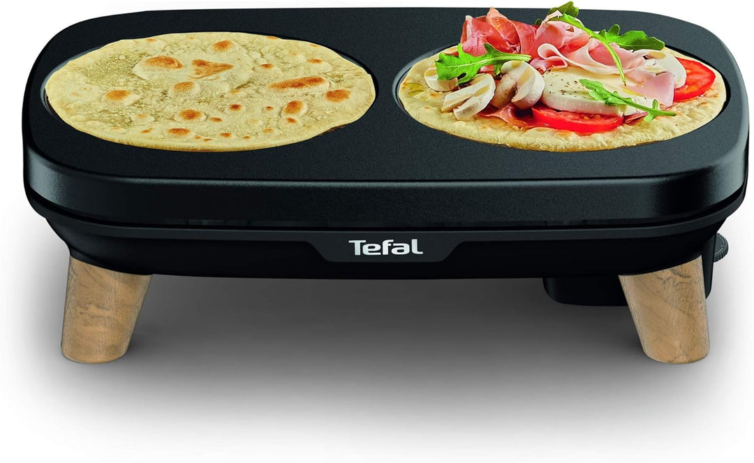 Tefal Gourmet Crêpes-Pfanne, zwei herausnehmbare Platten, Antihaftbeschichtung, einstellbare Tempera