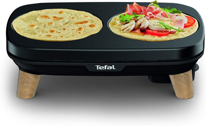 Tefal Gourmet Crêpes-Pfanne, zwei herausnehmbare Platten, Antihaftbeschichtung, einstellbare Tempera