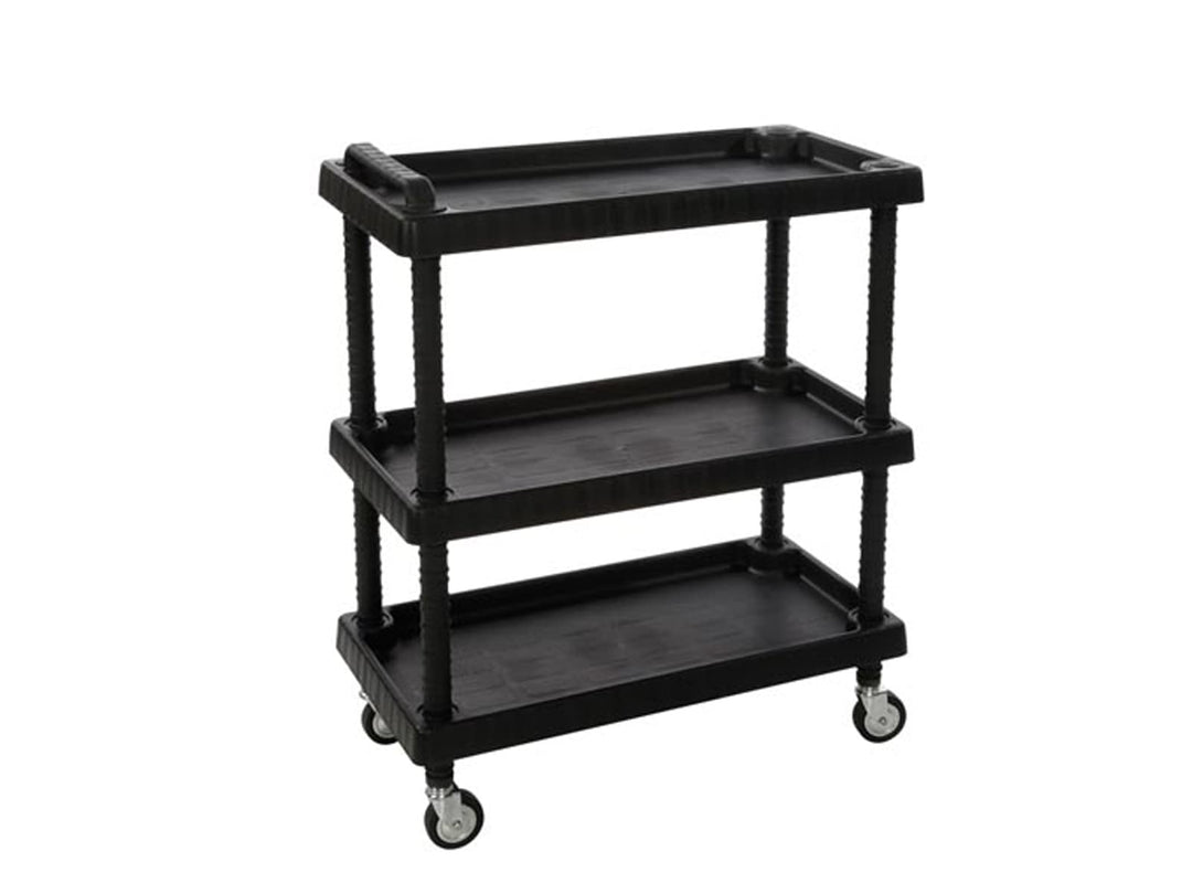 Art Plast D+75373 Rollwagen aus Polypropylen, Sheel, Schwarz, 750 x 375 x 920 mm