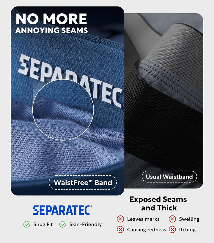 Separatec Herren Boxershorts 4er Pack Doppelbeutel Dual Pouch, Bambus Unterhosen Männer, Stretcken H