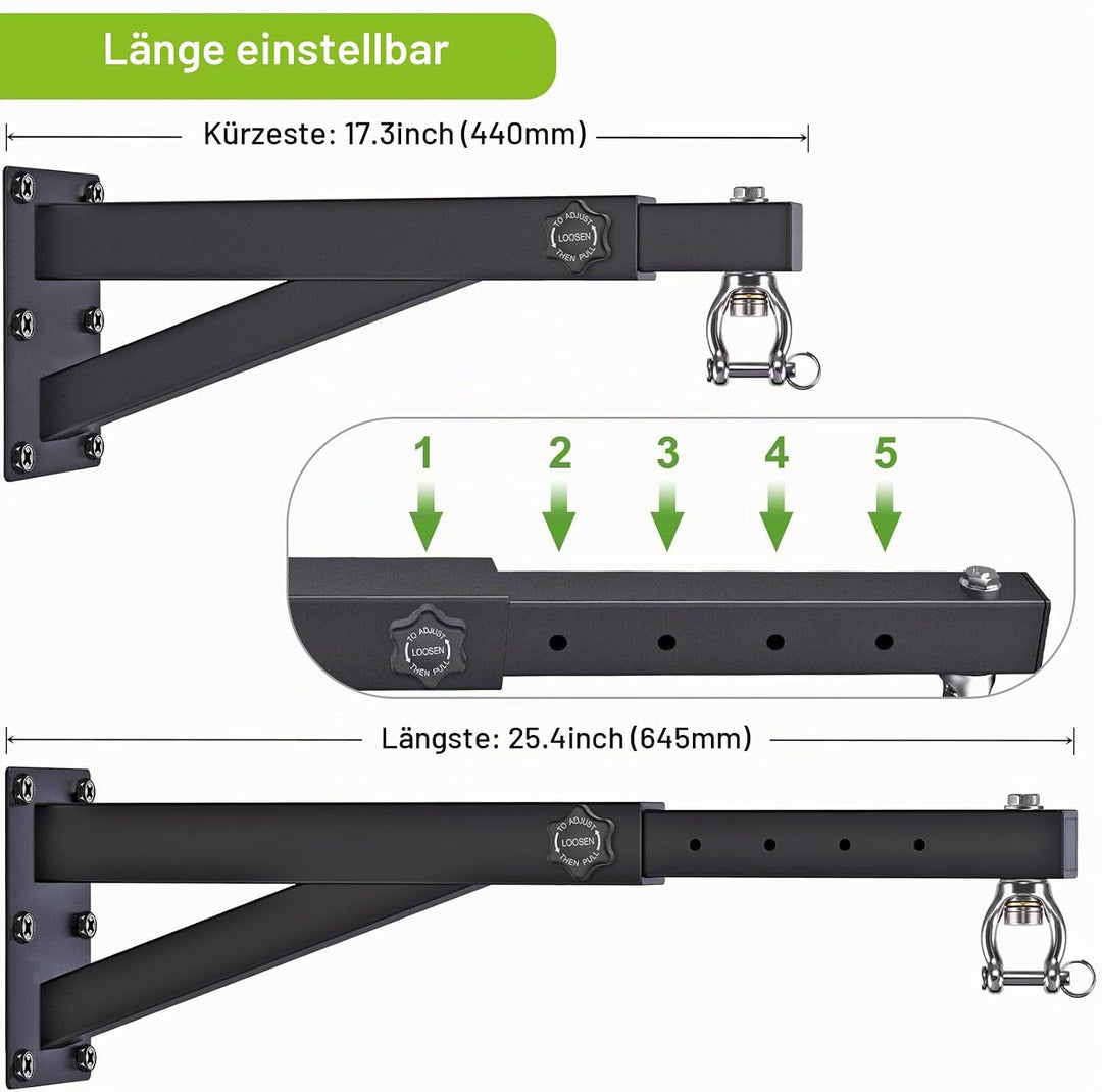 BeneLabel Boxsack Halterung, Sandsack Wandhalterung 360 Schwenkbar Befestigung Wand Boxsackhalter In