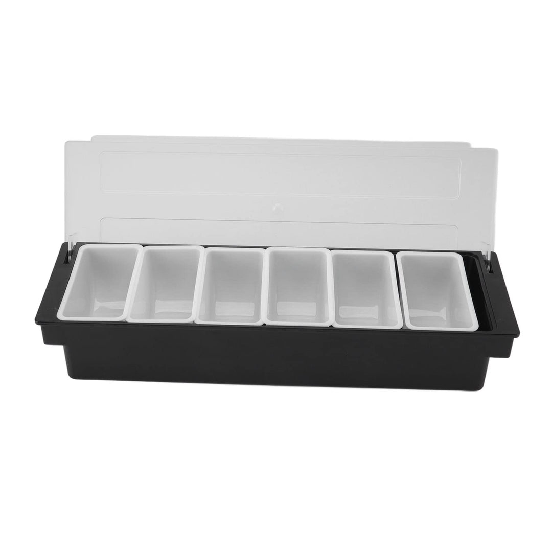 Gewürztrennbox, Gewürzbehälter, 6 Kästchen Transparenter Zutatenbehälter mit Deckel, Abnehmbares Gew