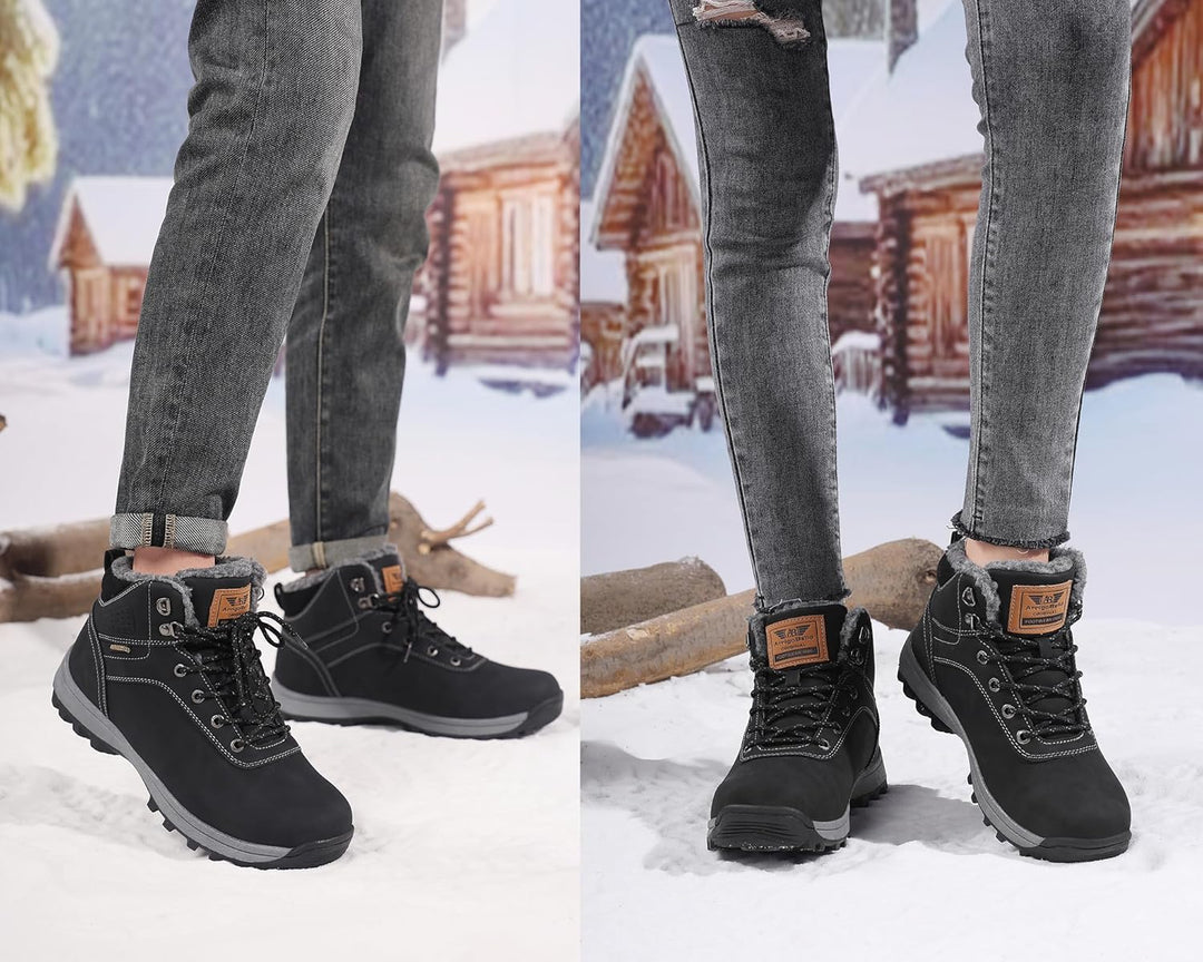 ARRIGO BELLO Winterschuhe Damen Herren Gefüttert Winterstiefel Unisex Rutschfest Schneestiefel Wärme