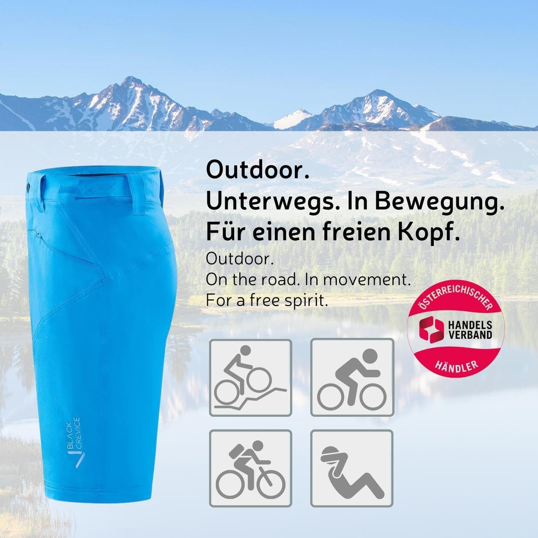 Black Crevice Herren MTB-Hose I Radfahrhose-Herren I Herren Radlerhose I wasserabweisend & schnelltr