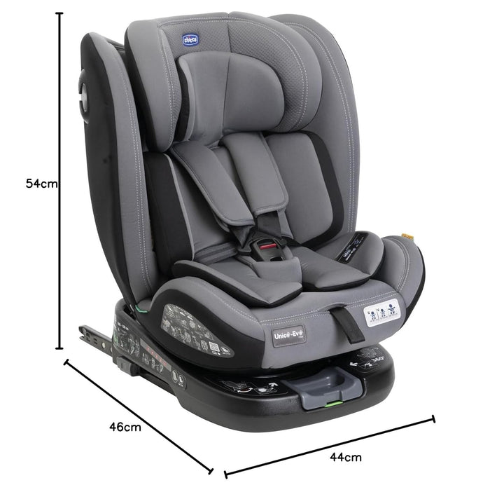 Chicco Unico Evo I-Size, Autositz 0-36 Kg, homologiert ECE R129/03, Isofix 360° drehbar und neigbar,