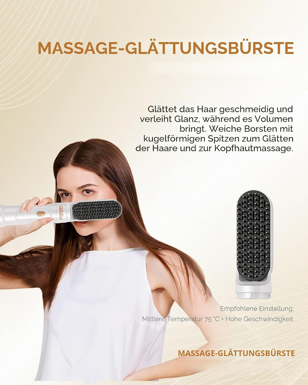 UKLISS 6 in 1 Hairstyler, Hair Styler Set mit 6 Aufsätzen: Lockenföhn Automatisch, Rundbürstenföhn,