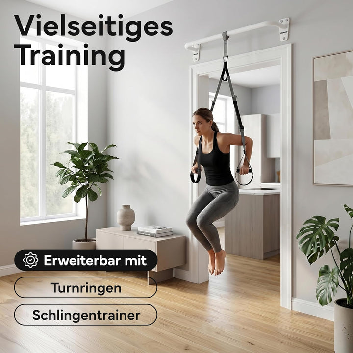 NEOLYMP Klimmzugstange Wandmontage bis 200kg – Stabile Pull Up Bar aus Premium Stahl für Home Gym, O