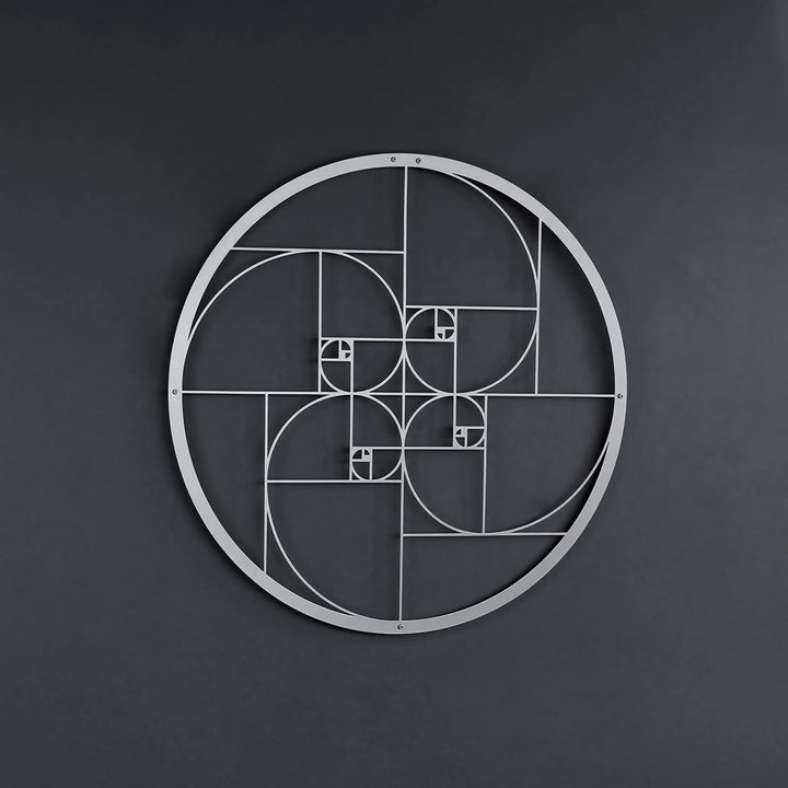 IWA CONCEPT Golden Ratio Metall Wanddekoration|Einzigartige Moderne Dekoration für Wohnzimmer | Meta
