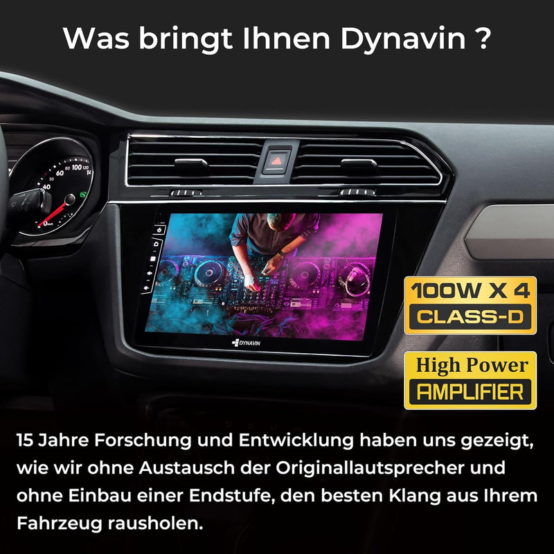 DYNAVIN Android Autoradio Navi Kompatibel für VW Tiguan ab 2016; mit 4 * 100W DSP Verstärker | DAB+