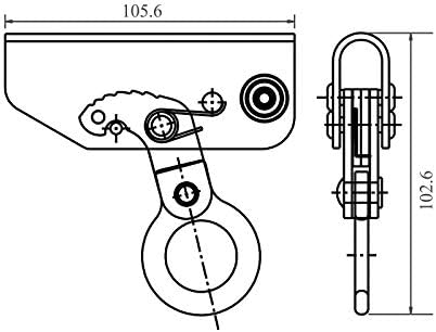 Kratos Safety Auffanggerät mitlaufend auf 12 mm Kernmantelseil, 15 m, mit Bandfalldämpfer, PSA, Höhe