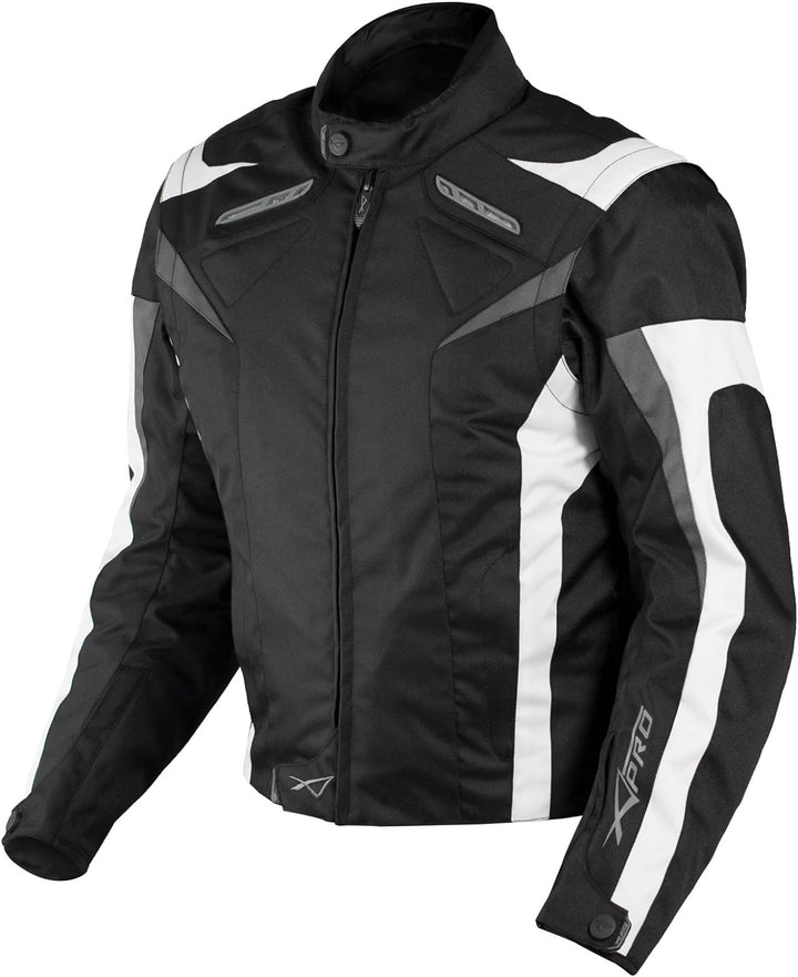 Motorradjacke CE Protektoren Sport Textil Motorrad Thermofutter Weiss L