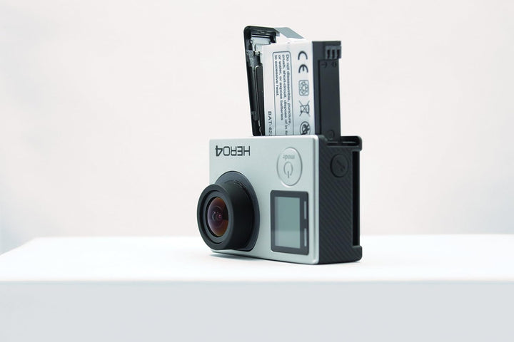 4X Akku (1160 mAh) + Ladegerät (Netz, KFZ) für GoPro Hero4 Hero 4 Black, Silver Edition