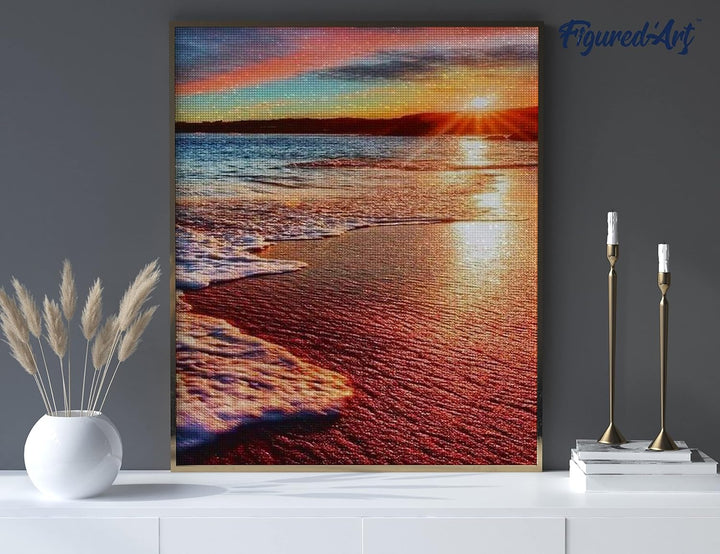 Figured'Art Diamond Painting Erwachsene 40x50cm Ganze Leinwand gerollt Meeresschaum 5D Bilder Eckige