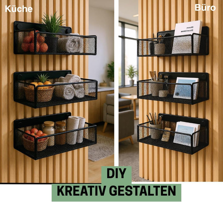 Steinmine - Designmanufaktur Zubehör-Set, Ablagen und Wandbehälter für Wandorganizer & Akustikpaneel