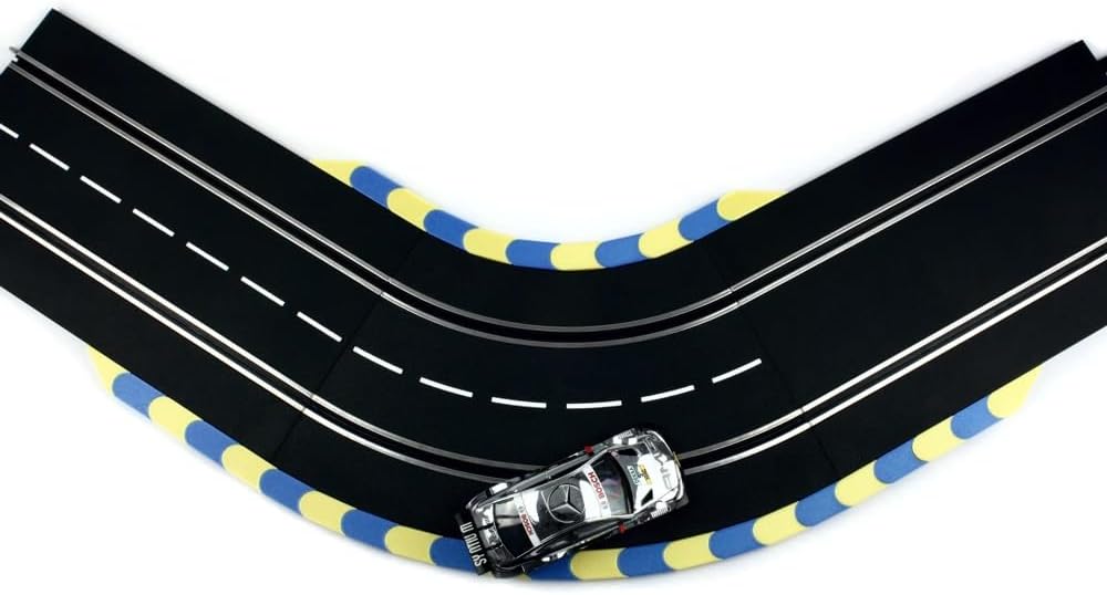 Overdrive-Racing Curbs für Carrera 124 132 EVO '2 Meter Blau-Gelb' Randstreifen Randsteine Slotcar B