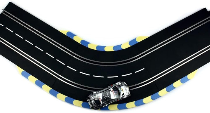 Overdrive-Racing Curbs für Carrera 124 132 EVO '2 Meter Blau-Gelb' Randstreifen Randsteine Slotcar B