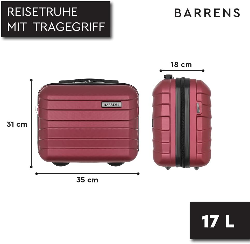 BARRENS Kosmetiktasche | Reiseetui mit Griff | Handgepäck | Zur Befestigung am Koffer oder zum Trage