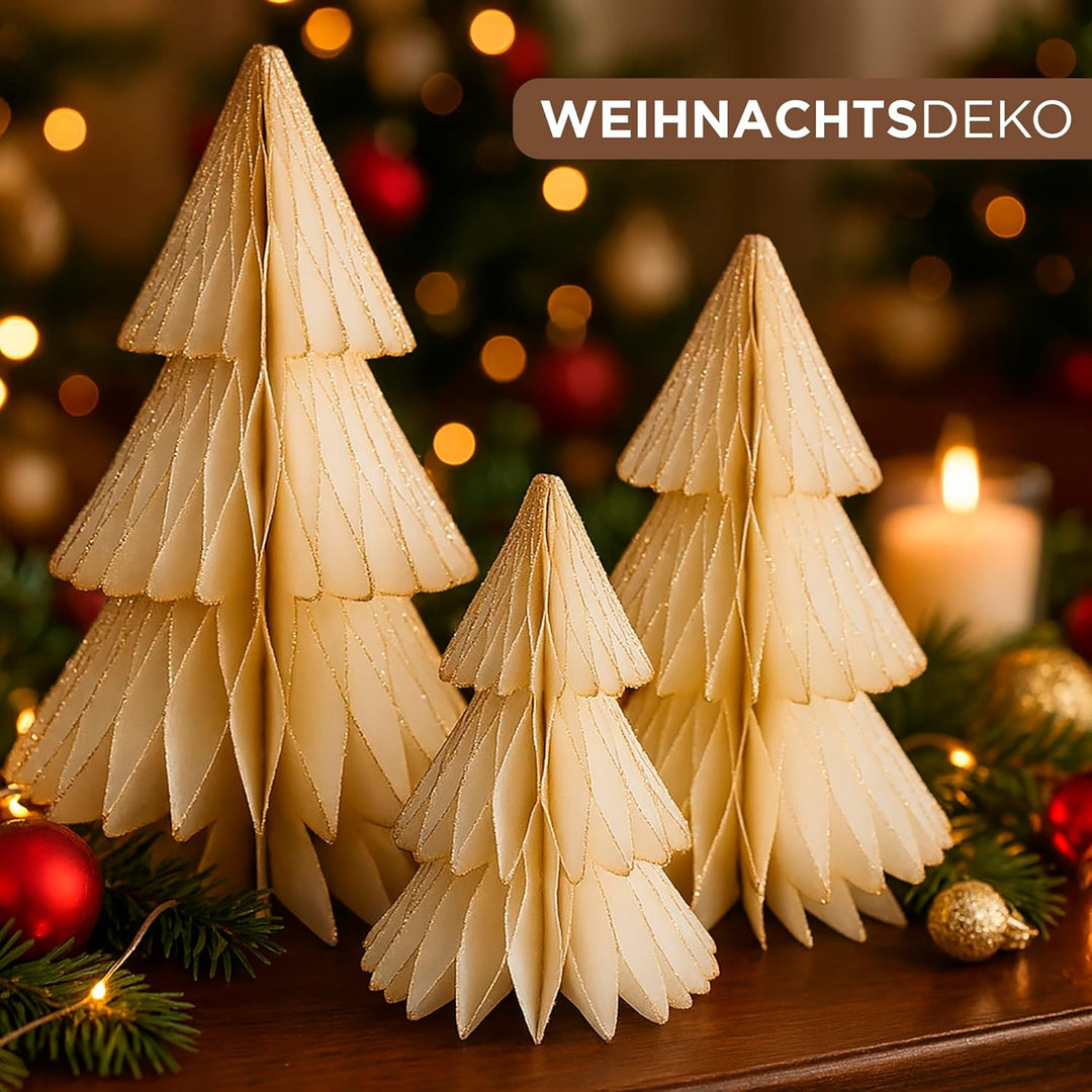 HAPPY DAYS Weihnachtsbaum & Weihnachtsdeko Weiss - Deko für Zuhause, oder Büro - tischdeko Weihnacht