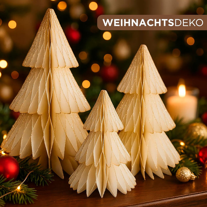 HAPPY DAYS Weihnachtsbaum & Weihnachtsdeko Weiss - Deko für Zuhause, oder Büro - tischdeko Weihnacht