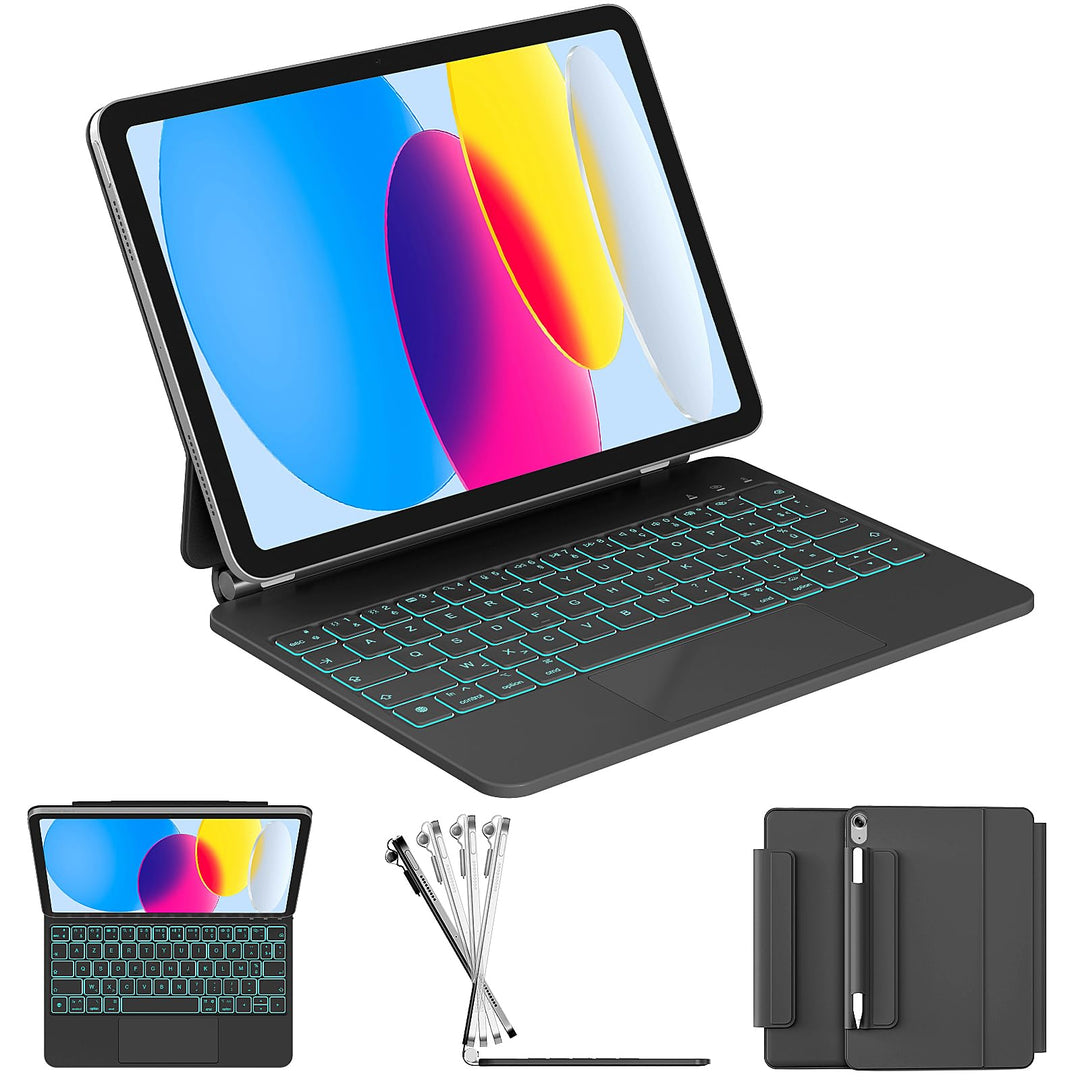 Hülle mit Tastatur für iPad 11. Generation (A16, 2025)/10. Generation, Magic Keyboard mit 11-Farben