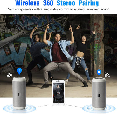 Tragbarer Bluetooth-Lautsprecher, 30 W, Bluetooth 5.0, Dual-Treiber mit HD-Stereo-Funktion, Bluetoot